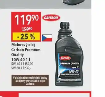 Globus Motorový olej carlson premium quality 10w-40 nabídka
