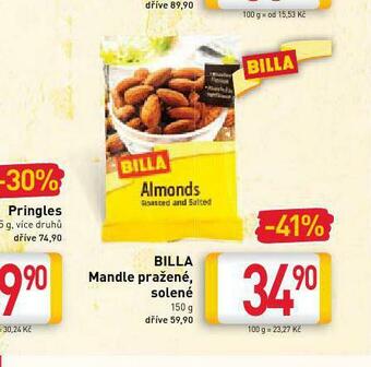 Billa Billa mandle pražené, solené nabídka