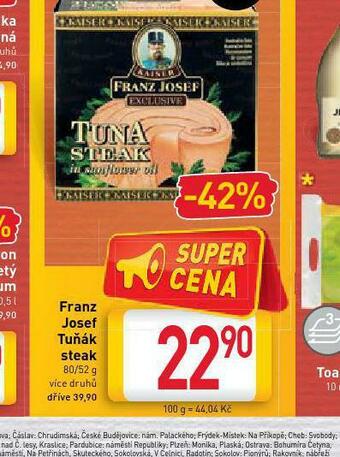 Billa Franz josef tuňák steak nabídka