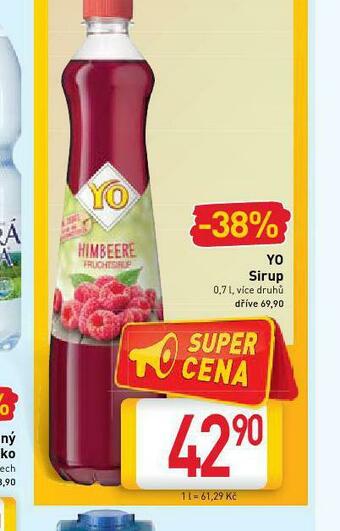 Billa Yo sirup nabídka