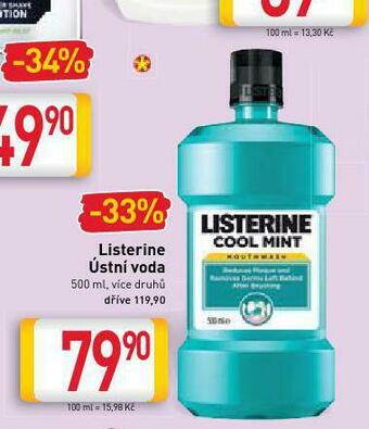 Billa Listerine ústní voda nabídka