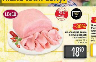 Billa Vinohradská šunka nejvyšší jakosti nabídka