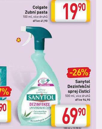 Billa Sanytol dezinfekční čistící sprej nabídka
