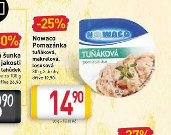 Billa Nowaco pomazánka nabídka