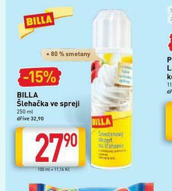 Billa Billa šlehačka ve spreji nabídka