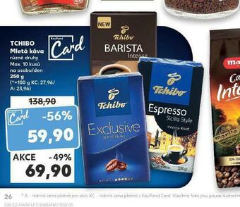 Kaufland Tchibo mletá káva nabídka
