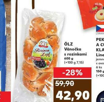 Kaufland §olz vánočka s rozinkami nabídka