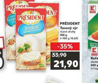 Kaufland Président tavený sýr nabídka
