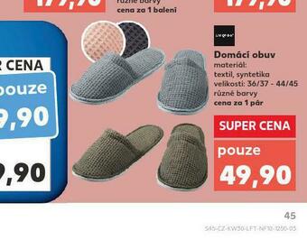 Kaufland Domácí obuv nabídka