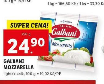 Lidl Mozzarella nabídka