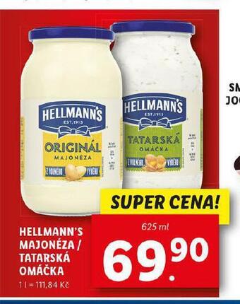 Lidl Hellmann´s tatarská omáčka, majonéza nabídka