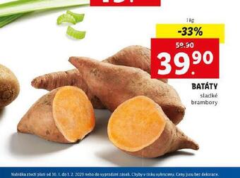 Lidl Batáty nabídka