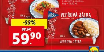 Lidl Vepřová játra nabídka