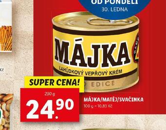 Lidl Májka, matěj , svačinka nabídka