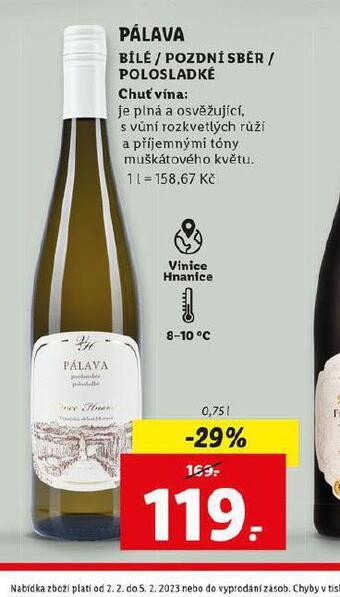 Lidl Pálava nabídka