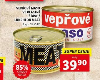Lidl Luncheon meat nabídka