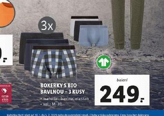 Lidl Boxerky s bio bavlnou nabídka