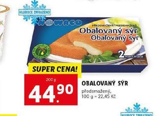 Lidl Nowaco obalovaný sýr nabídka