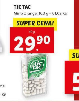 Lidl Tic tac nabídka