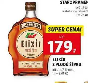 Lidl Elixír z plodů šípků nabídka