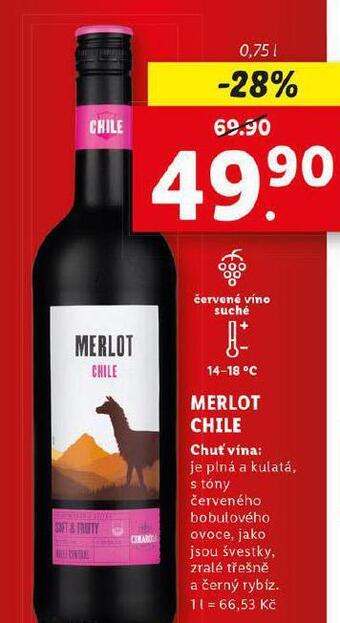 Lidl Merlot chile nabídka