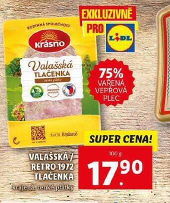 Lidl Valašská retro 1972 tlačenka nabídka