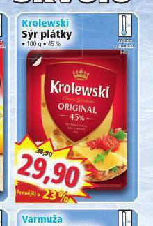 Norma Krolewski sýr plátky nabídka
