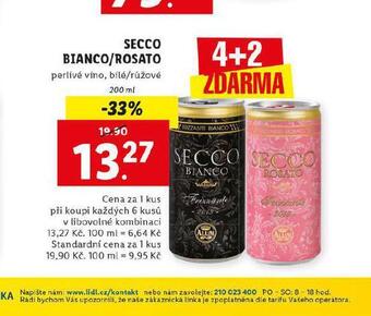 Lidl Secco bianco / rosato nabídka
