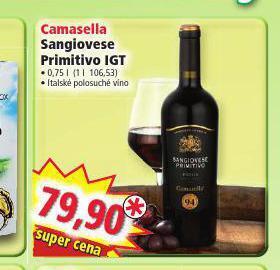 Camasella sangiovese primitivo igt