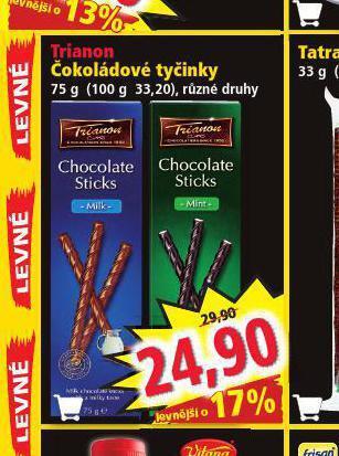 Norma Trianon čokoládové tyčinky nabídka