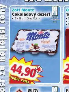 Norma Zott monte čokoládový dezert nabídka