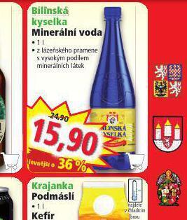 Norma Bílinská kyselka minerální voda nabídka