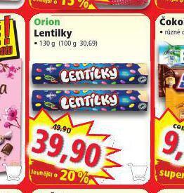 Norma Orion lentilky nabídka
