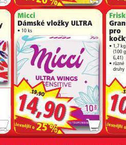 Norma Micci dámské vložky ultra nabídka