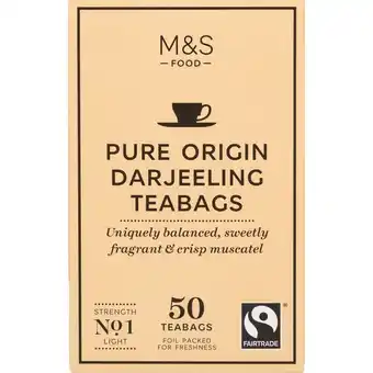 Marks & spencer darjeeling čaj v nálevových sáčcích