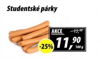 ZEMAN Studentské párky nabídka