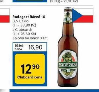 Tesco Pivo radegast rázná 10 nabídka