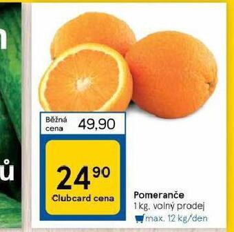 Tesco Pomeranče nabídka