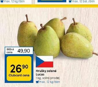 Tesco Hrušky zelené nabídka