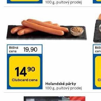 Tesco Holandské párky nabídka