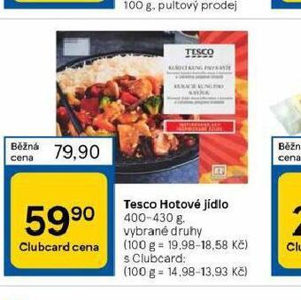 Tesco Tesco hotové jídlo nabídka