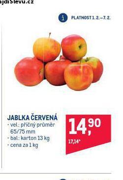Makro Jablka nabídka