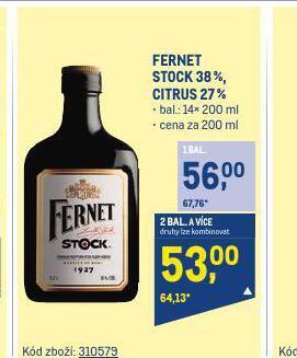 Makro Fernet stock nabídka
