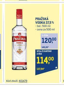 Makro Pražská vodka nabídka