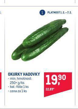 Makro Okurky hadovky nabídka