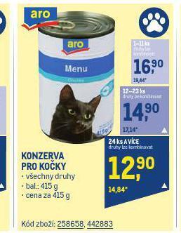 Makro Konzerva pro kočky nabídka
