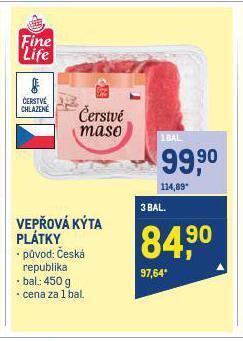 Makro Vepřová kýta nabídka