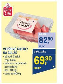 Makro Vepřové kostky na guláš nabídka