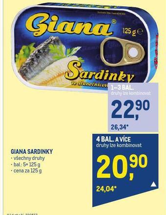 Makro Giana sardinky nabídka