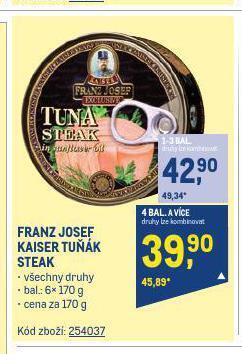 Makro Franz josef kaiser tuňák steak nabídka